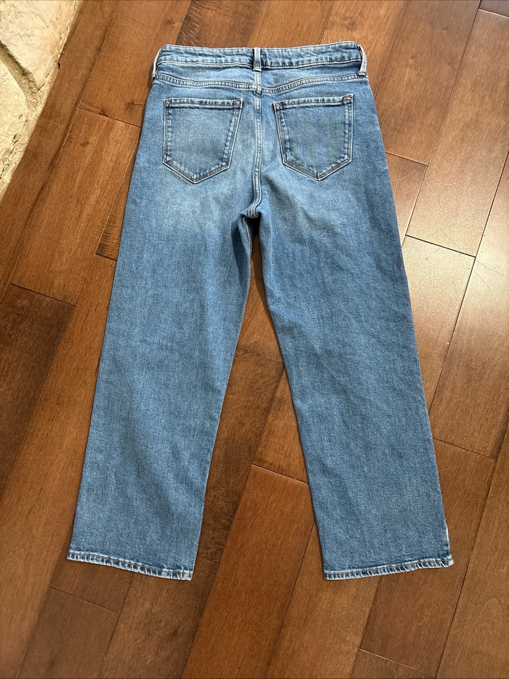 Old Navy High-Waisted Slim Wide-Leg Jeans Womens 8 552771 Cropped 25" Inseam - Picture 4 of 13